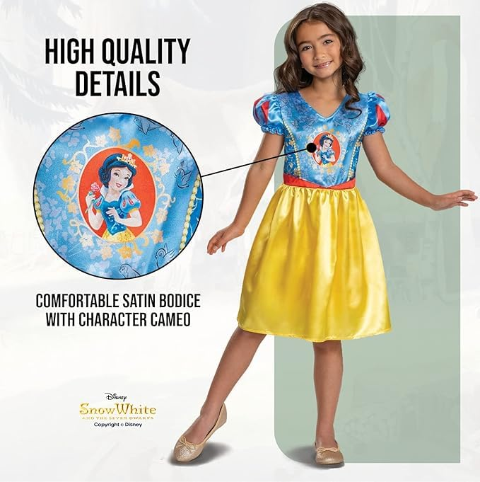 Costume Principesse DISNEY Vestito Biancaneve Travestimento Festa Carnevale in Maschera - 140639