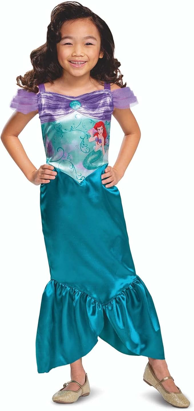 Costume Principesse DISNEY Vestito la Sirenetta Ariel Travestimento Festa Carnevale in Maschera - 140719