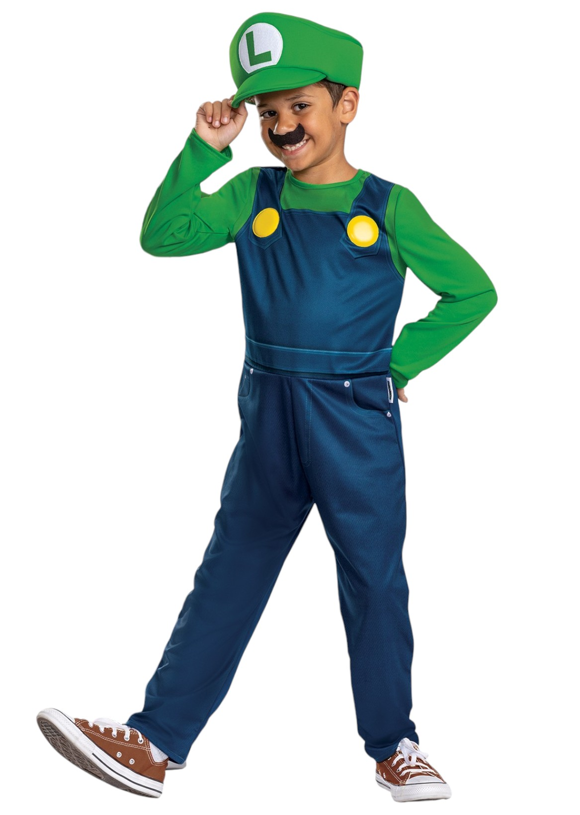 Costume Super Mario Travestimento Luigi Carnevale Vestito Festa in Maschera - 158759