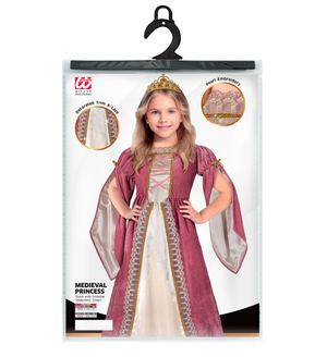 Vestito Carnevale Principessa Medievale Travestimento Costume Carnevale Bambini - 1319