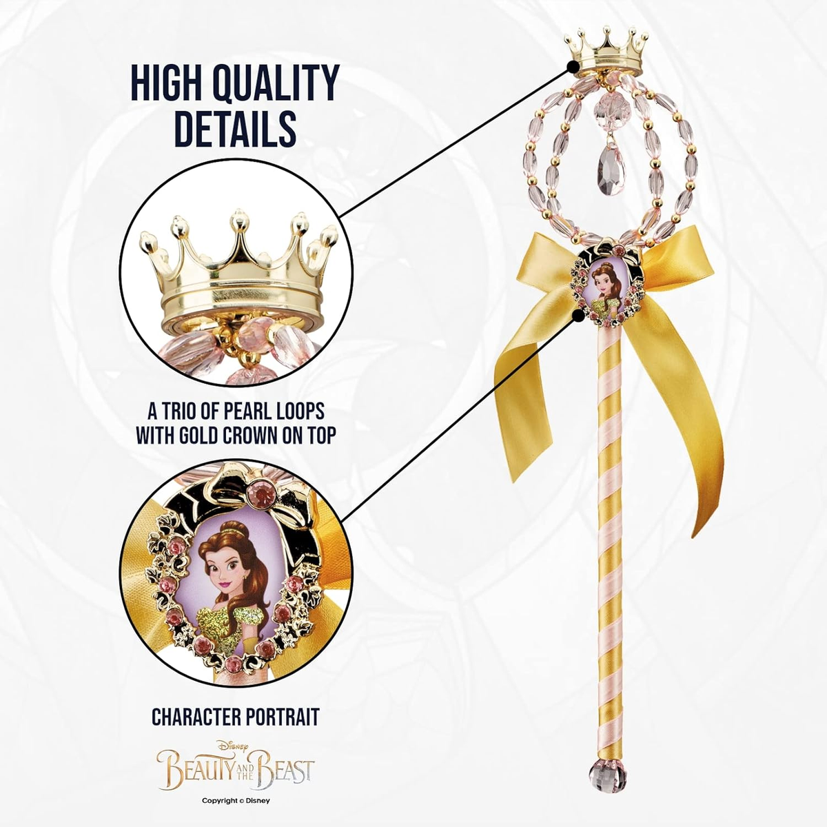 Scettro Principesse DISNEY Bacchetta la Bella e la Bestia Accessorio Travestimento Carnevale - 99601