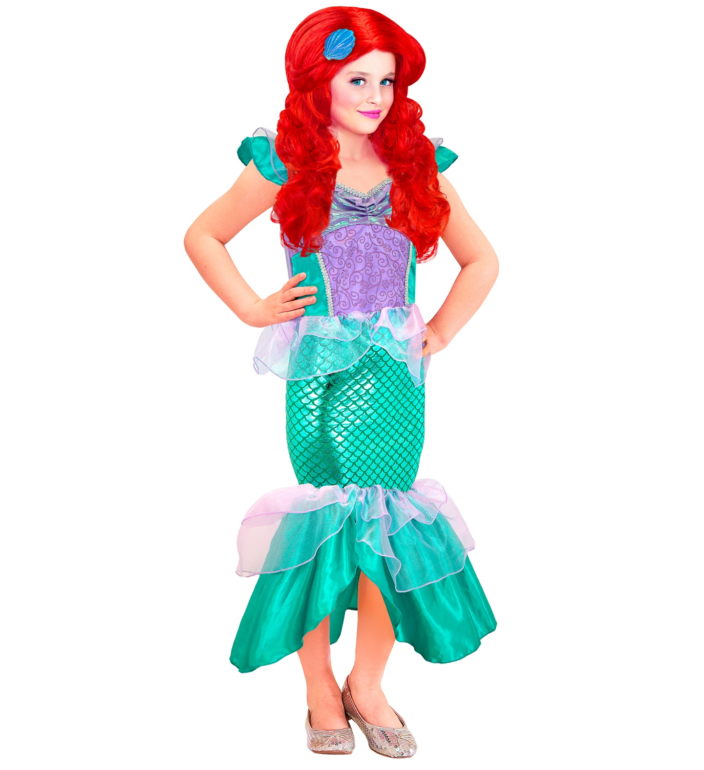 Vestito Carnevale Sirena Travestimento Costume Carnevale Bambini - 2571