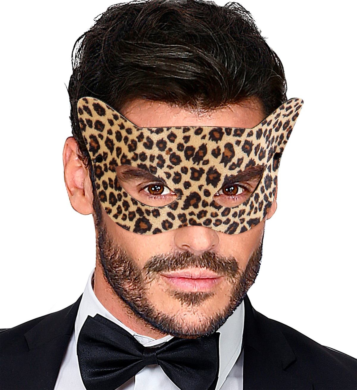 Mascherina Domino Leopardo Accessori per Abito Vestito Travestimento Carnevale - 8731l