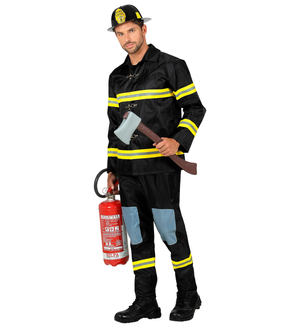 Vestito Carnevale Pompiere Costume Travestimento Carnevale Uomo - 2136