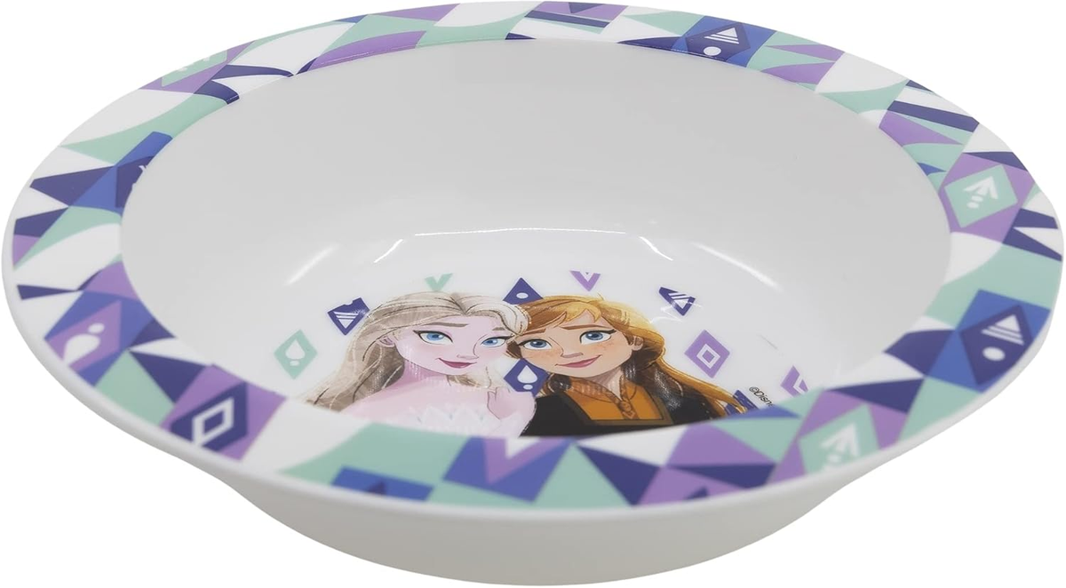 Set Pappa 5 Pezzi Frozen DISNEY Piatti Bicchiere Posate in Plastica Rigida Riutilizzabile in Confezione - 74250