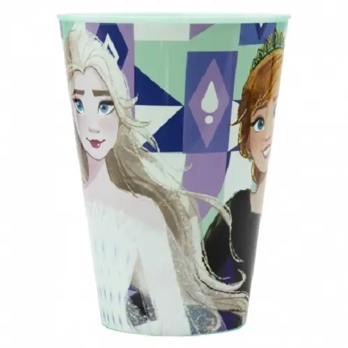 Set Pappa 5 Pezzi Frozen DISNEY Piatti Bicchiere Posate in Plastica Rigida Riutilizzabile in Confezione - 74250