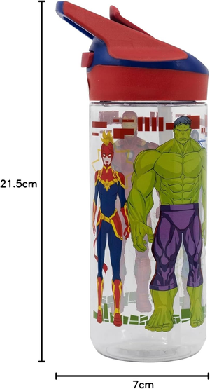 Borraccia Tritan Avengers MARVEL Bottiglia 620 Ml con Apertura Pop-Up - 74197