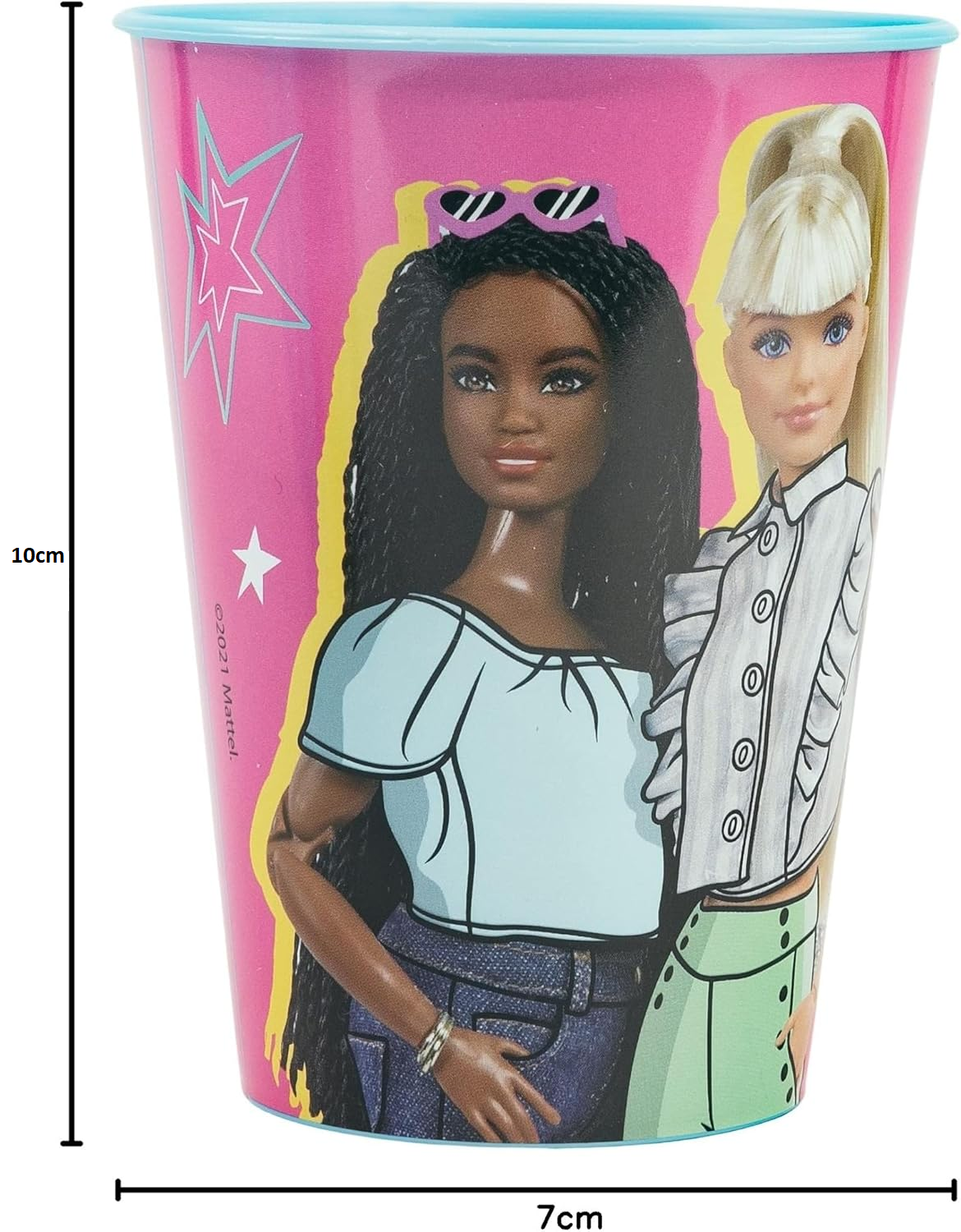 Bicchiere Barbie in Plastica Semirigida Riutilizzabile Bpa Free 260 Ml - 15907