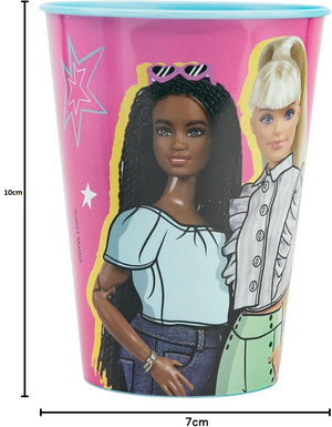 Bicchiere Barbie in Plastica Semirigida Riutilizzabile Bpa Free 260 Ml - 15907