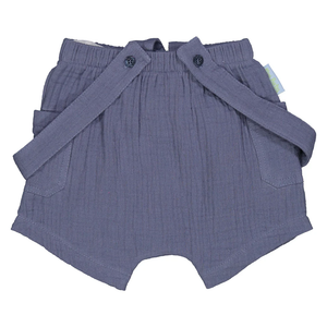 Bermuda Misto Lino Rigato con Bretelle Pantaloncino Bambino Birba 100% Co - 81008.00