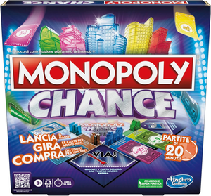 Monopoly Chance Gioco da Tavolo Veloce 20 Minuti per Famiglie 2-4 Giocatori da 8 Anni
