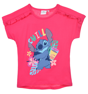 T-Shirt M.c. Stitch DISNEY Maglietta Corta Bambino 100% Cotone - Ye10078fucsia