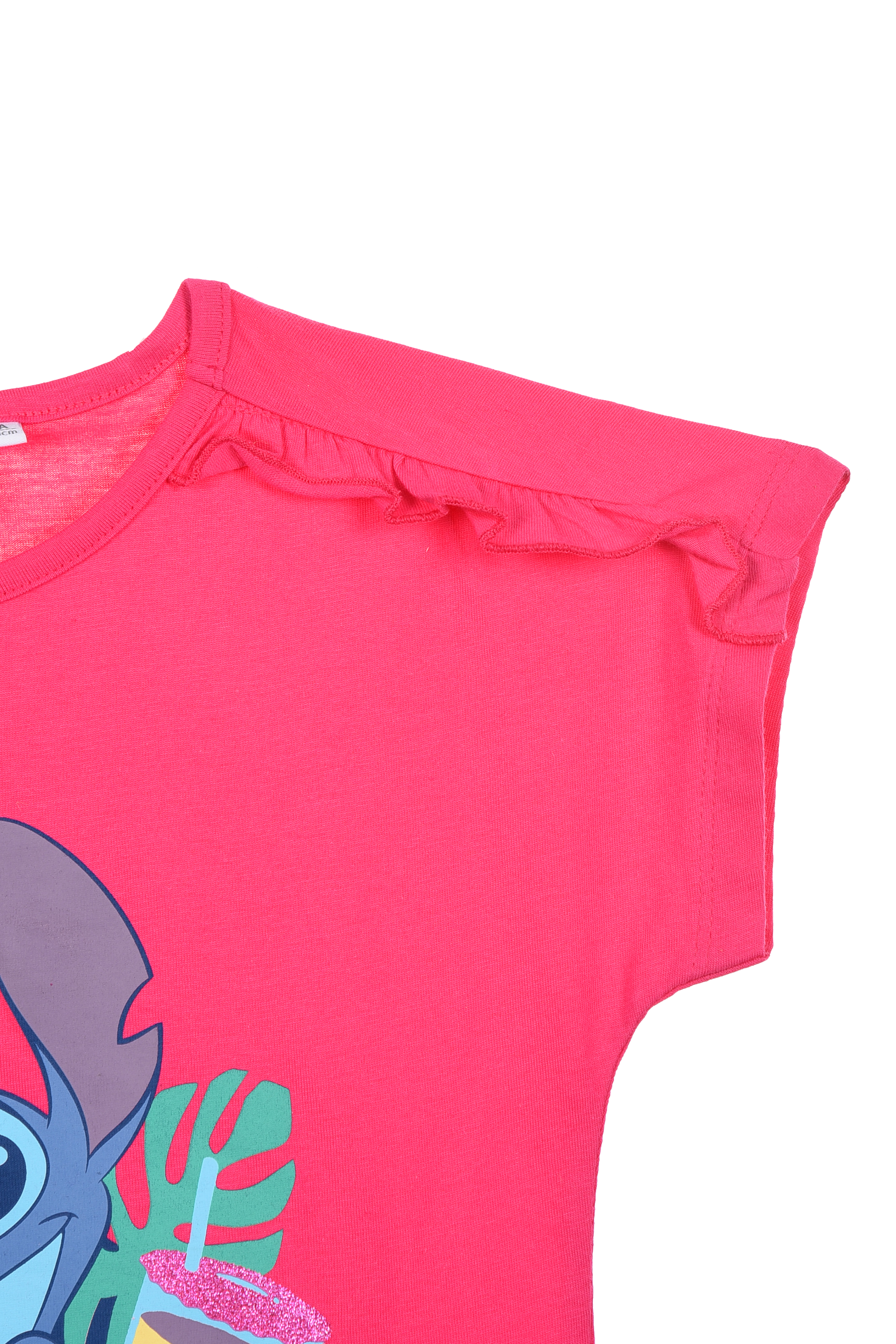 T-Shirt M.c. Stitch DISNEY Maglietta Corta Bambino 100% Cotone - Ye10078fucsia