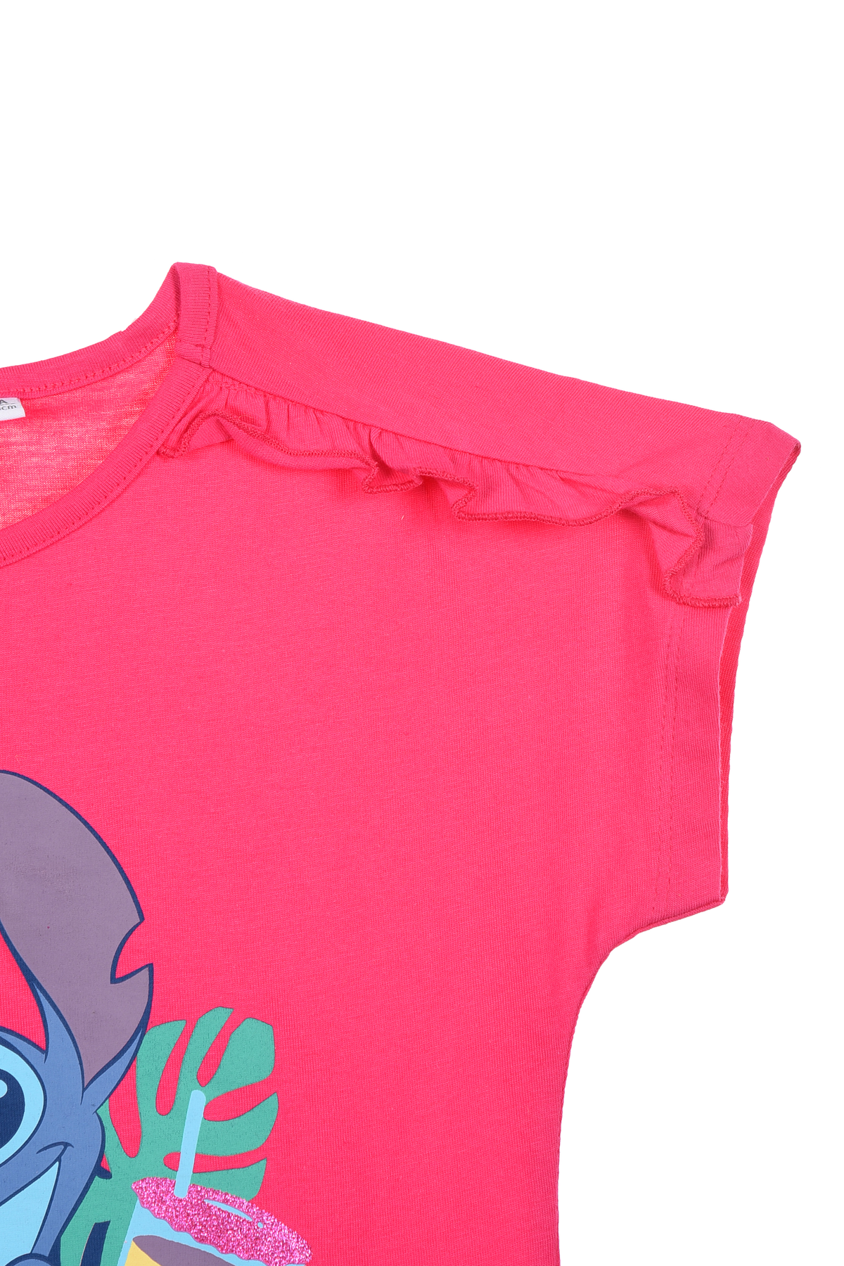 T-Shirt M.c. Stitch DISNEY Maglietta Corta Bambino 100% Cotone - Ye10078fucsia