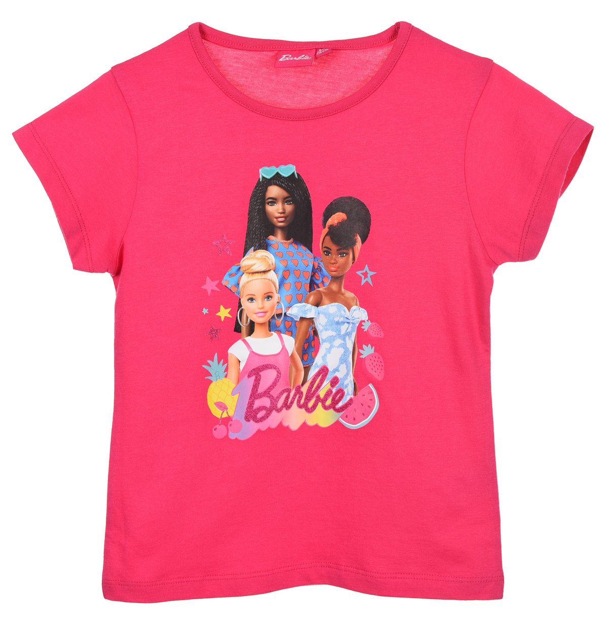 T-Shirt M.c. Barbie Maglietta Bambino 100% Cotone - Ye10027fucsia