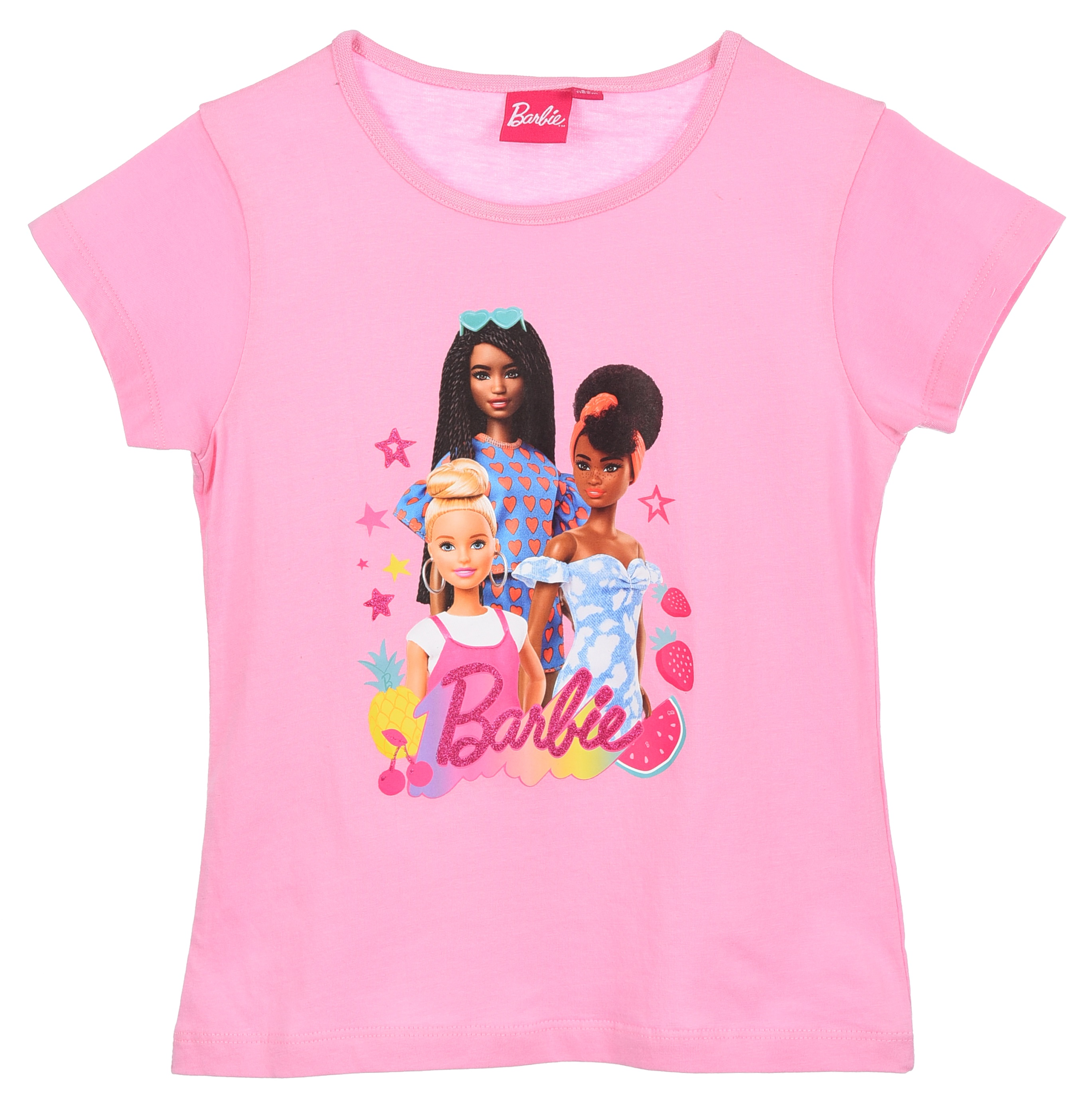 T-Shirt M.c. Barbie Maglietta Bambino 100% Cotone - Ye10027rosa