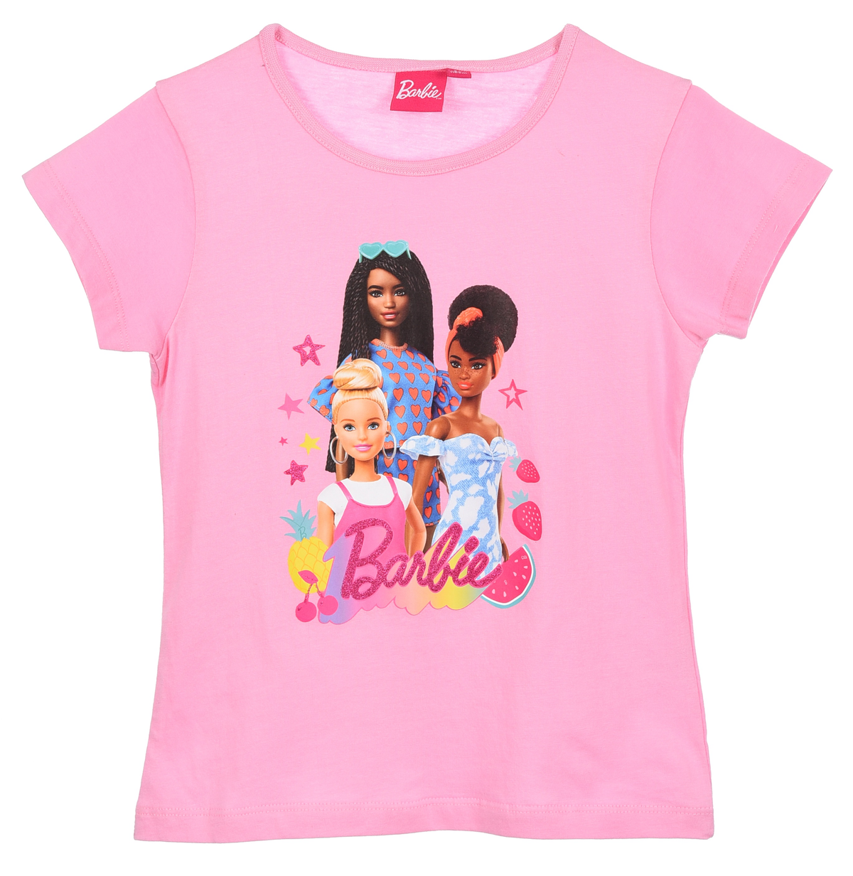 T-Shirt M.c. Barbie Maglietta Bambino 100% Cotone - Ye10027rosa