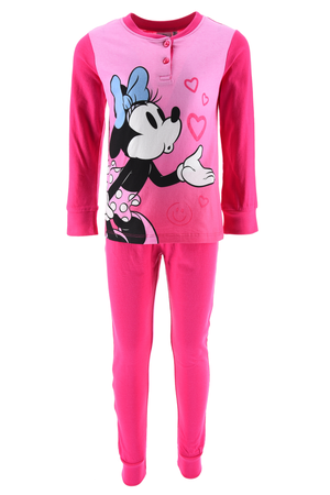 Pigiama Primaverile Minnie Mouse DISNEY Bambina 100% Cotone - Ye20026.bfucsia
