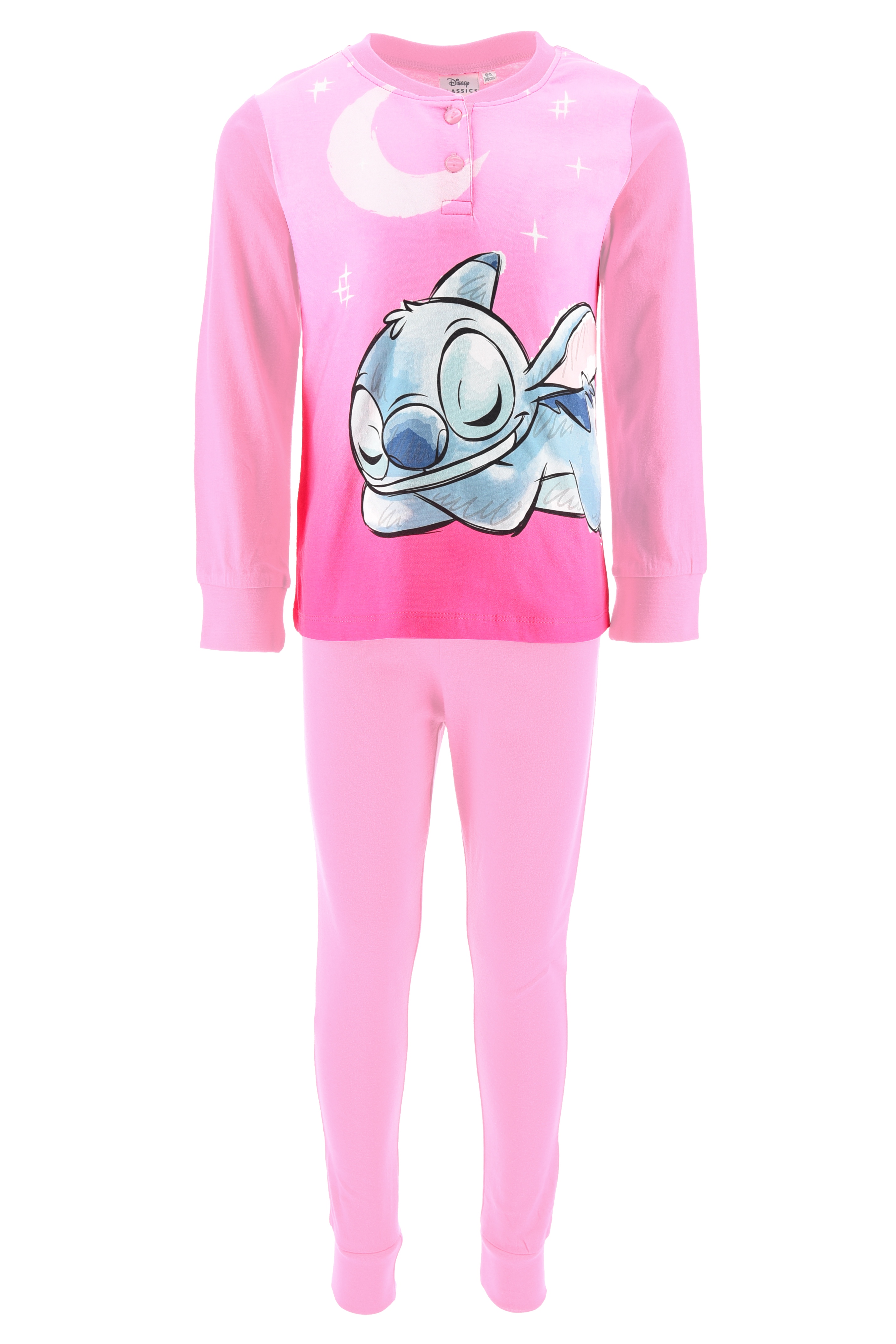 Pigiama Primaverile Stitch DISNEY Bambina 100% Cotone - Ye20021.brosa