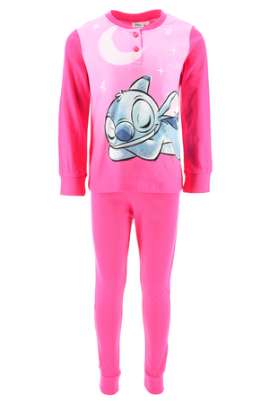 Pigiama Primaverile Stitch DISNEY Bambina 100% Cotone - Ye20021.bfucsia