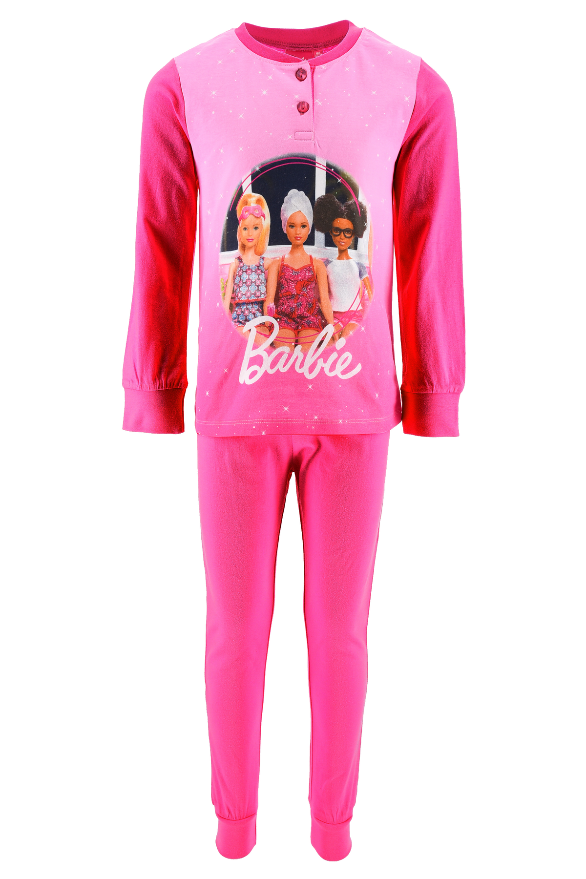 Pigiama Primaverile Barbie Bambina 100% Cotone - Ye20024.bfucsia