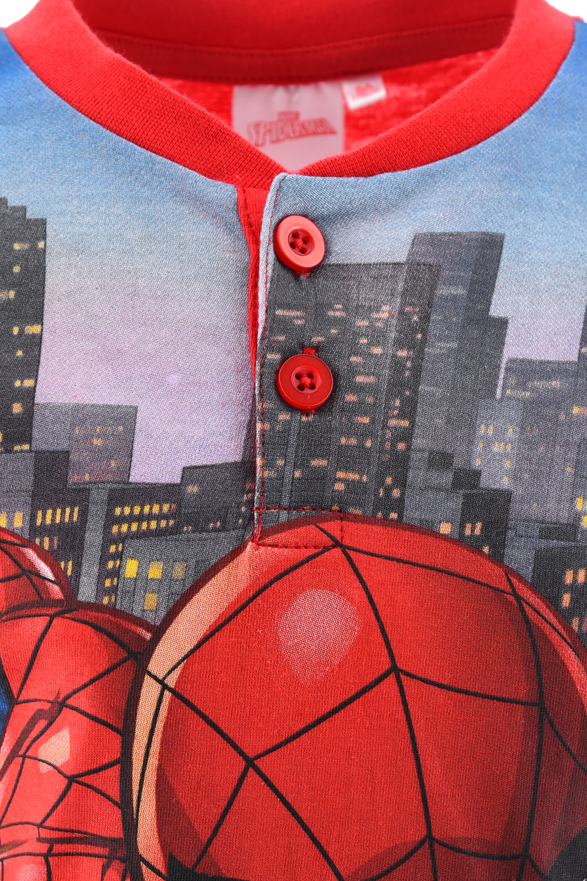 Pigiama Primaverile Spiderman MARVEL Bambino 100% Cotone - Ye20012.brosso