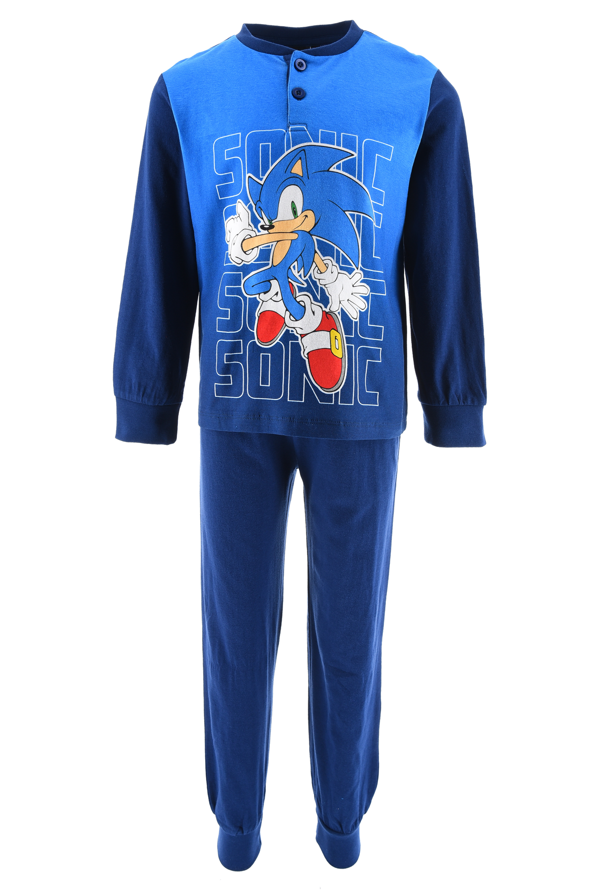 Pigiama Primaverile Sonic Bambino 100% Cotone - Ye20011.bblu
