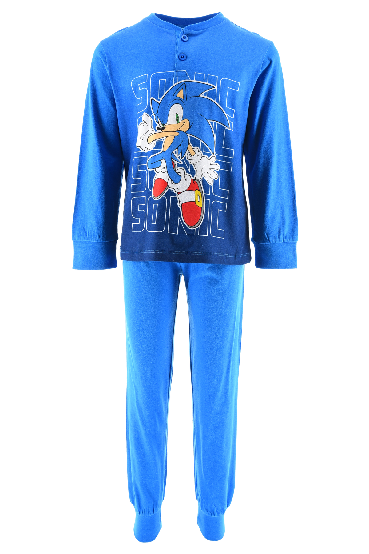 Pigiama Primaverile Sonic Bambino 100% Cotone - Ye20011.bceleste