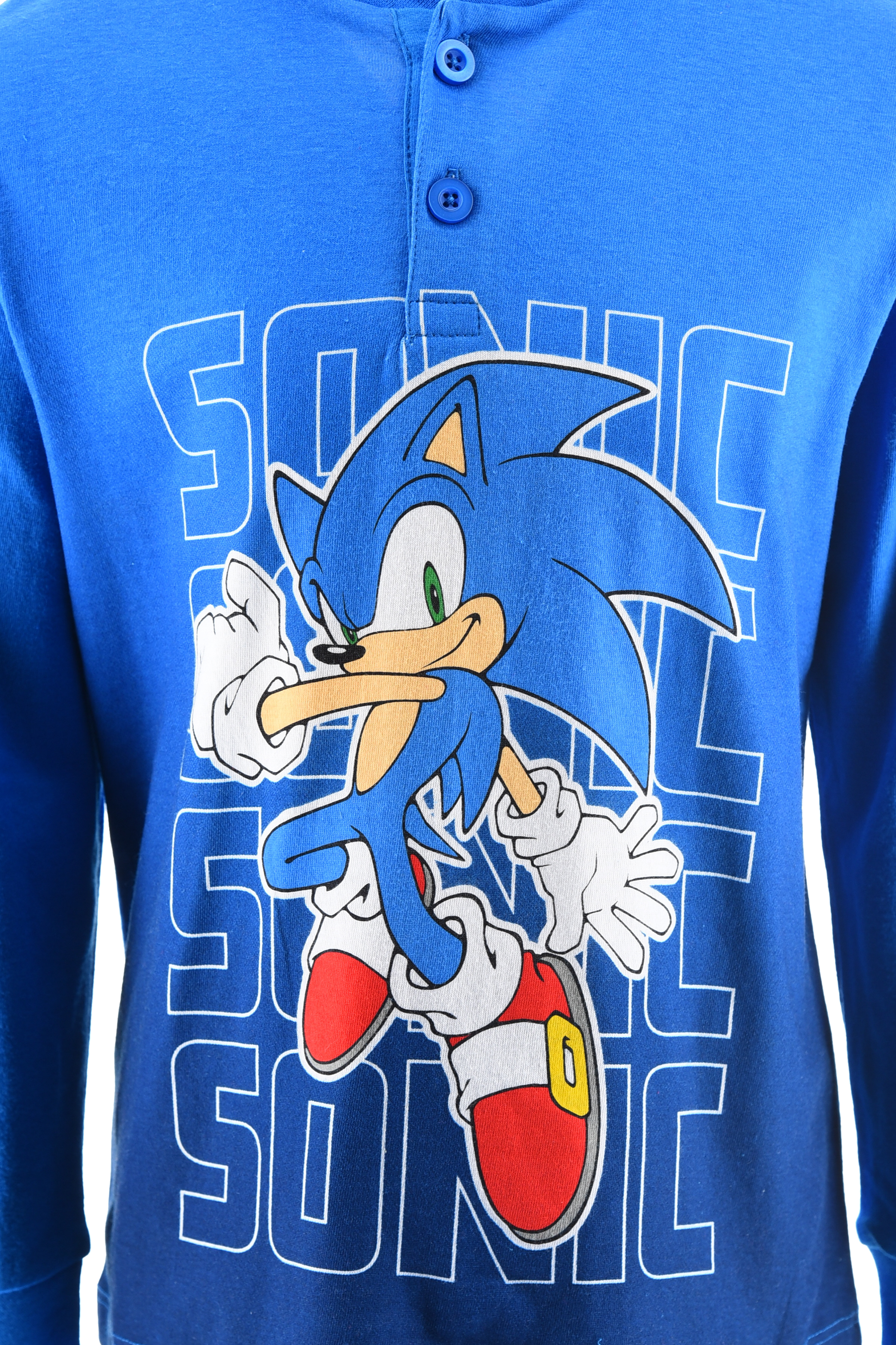 Pigiama Primaverile Sonic Bambino 100% Cotone - Ye20011.bceleste