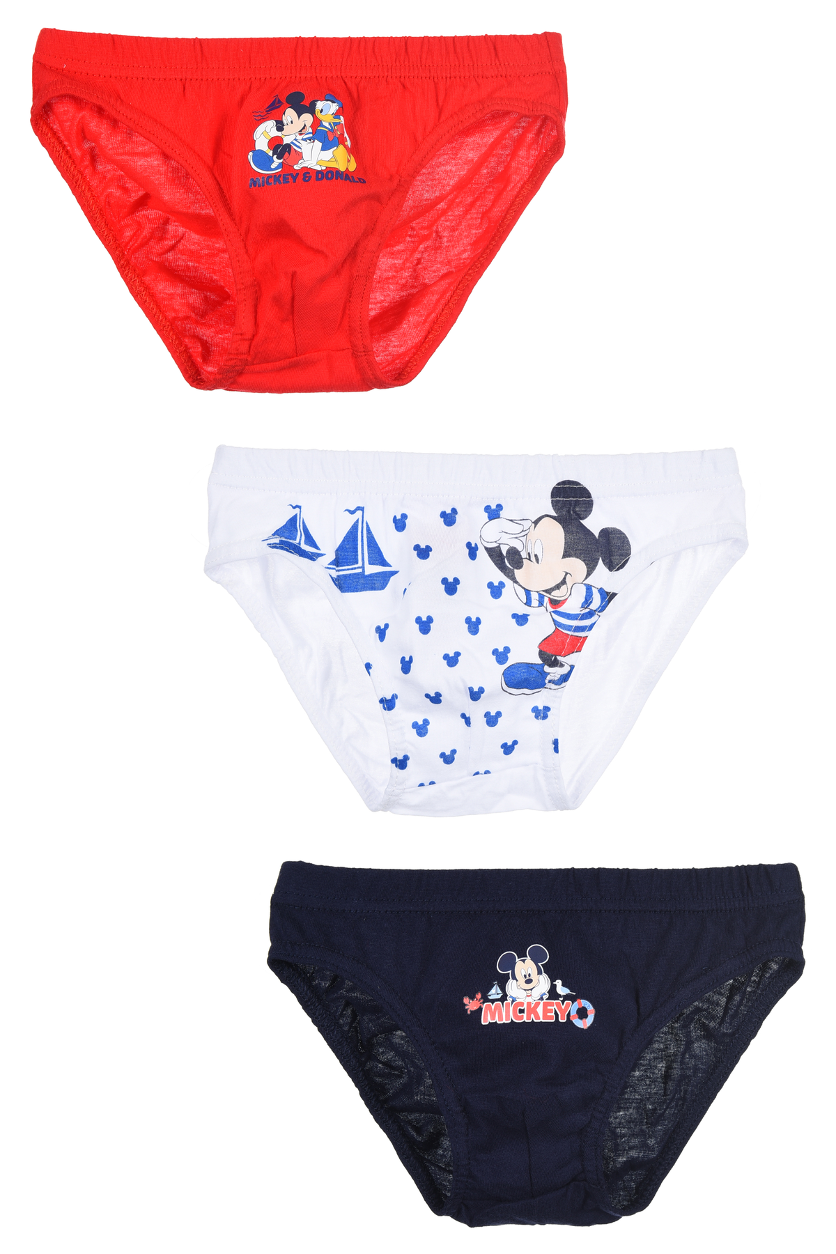 Mutandine Set 3 Pezzi Topolino DISNEY Slip in Cotone in Scatola 3/6 Anni - Ye30024