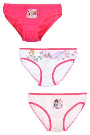 Mutandine Set 3 Pezzi Principesse DISNEY Slip in Cotone in Scatola 3/8 Anni - Ye30054