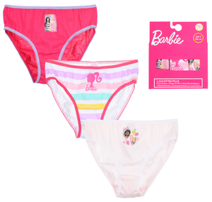 Mutandine Set 3 Pezzi Barbie Slip in Cotone in Scatola 4/10 Anni - Ye30007