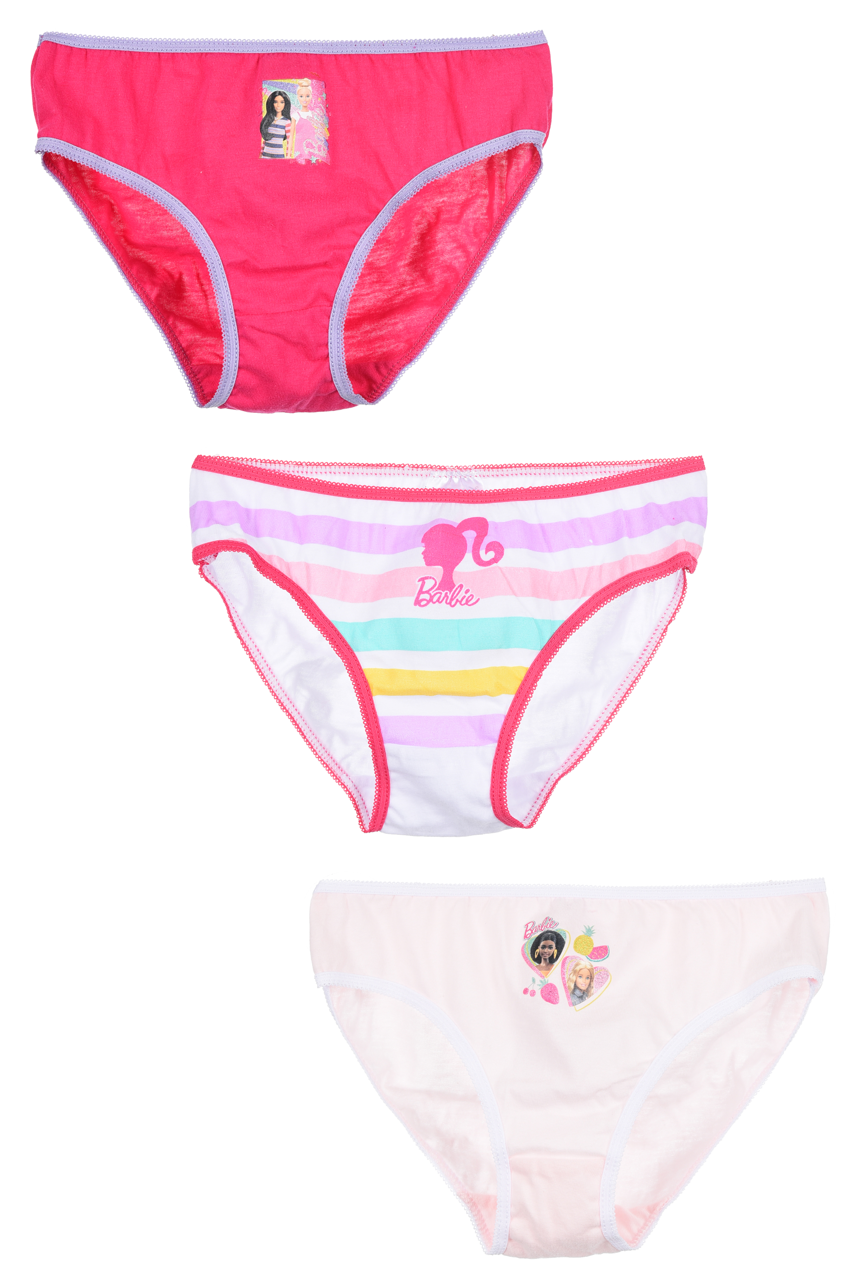 Mutandine Set 3 Pezzi Barbie Slip in Cotone in Scatola 4/10 Anni - Ye30007