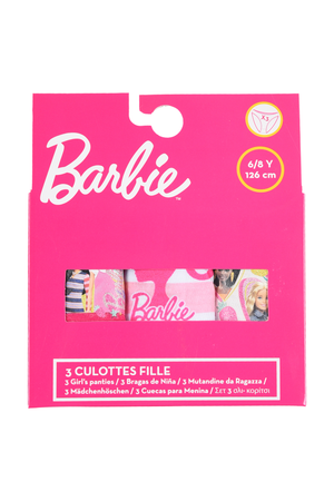 Mutandine Set 3 Pezzi Barbie Slip in Cotone in Scatola 4/10 Anni - Ye30007