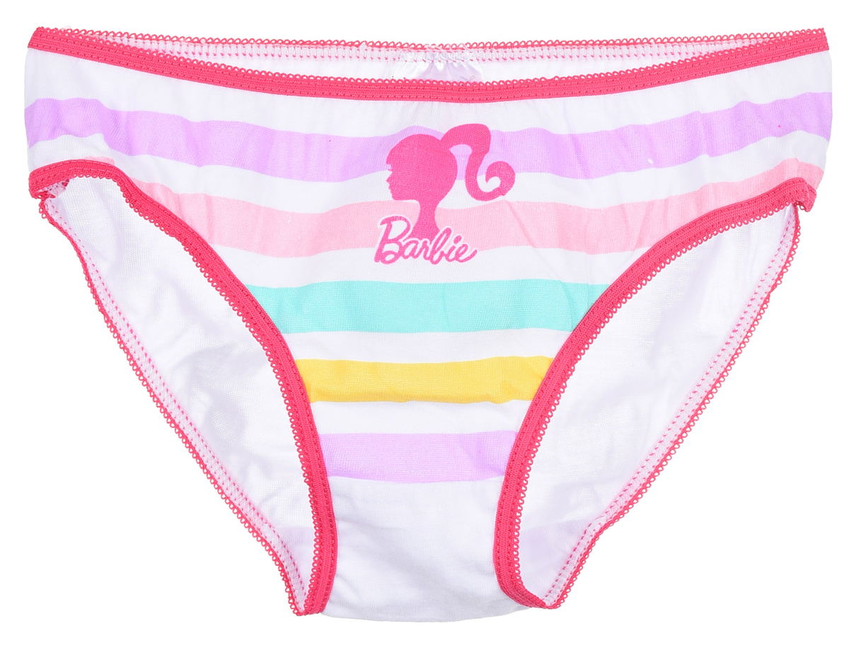 Mutandine Set 3 Pezzi Barbie Slip in Cotone in Scatola 4/10 Anni - Ye30007