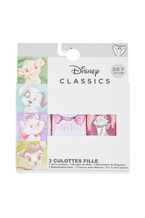 Mutandine Set 3 Pezzi Marie DISNEY gli Aristogatti Slip in Cotone in Scatola 3/6 Anni - Ye30023