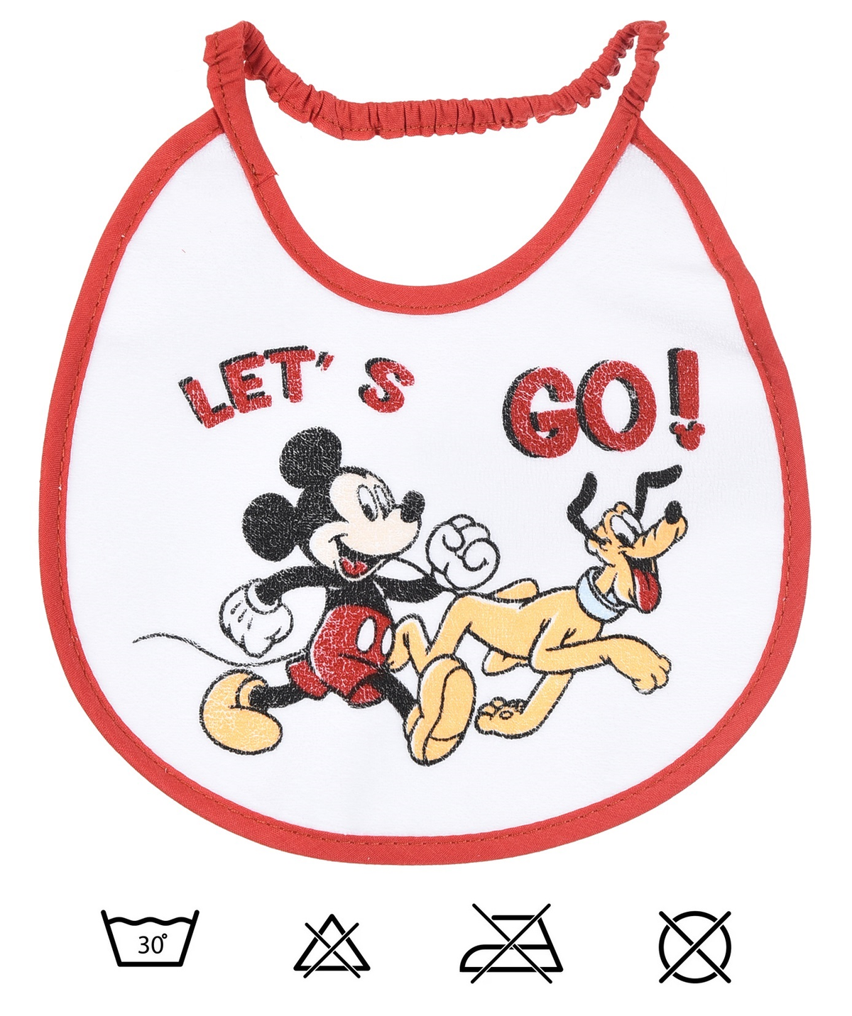 Bavette Topolino DISNEY Set 6 Bavaglini 18 X 18 CM in Spugna per Bambini - Ye09005