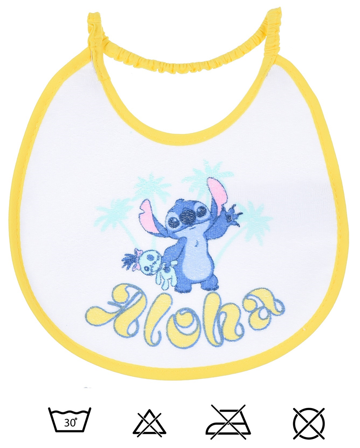 Bavette Stitch DISNEY Set 6 Bavaglini 18 X 18 CM in Spugna per Bambini - Ye09006