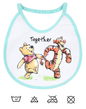 Bavette Winnie the Pooh DISNEY Set 6 Bavaglini 18 X 18 CM in Spugna per Bambini - Ye09007