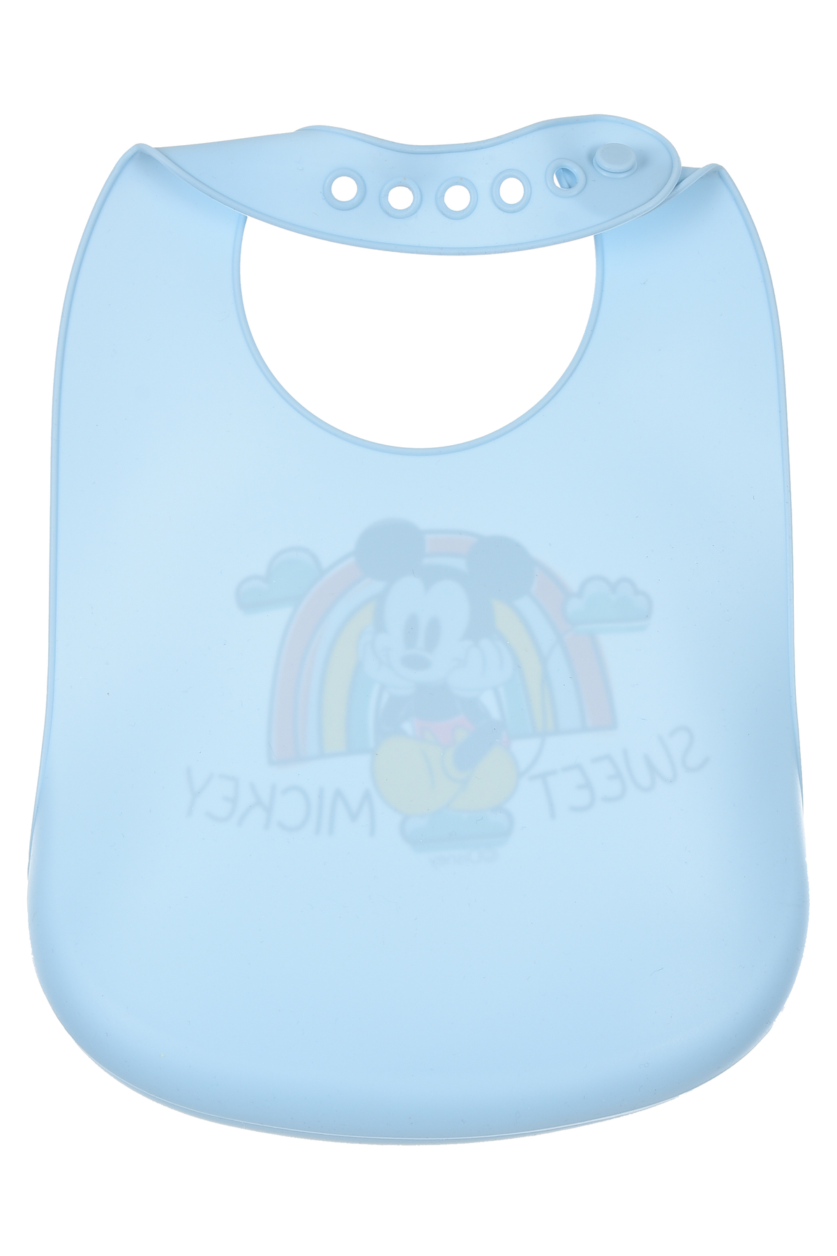 Bavette Topolino DISNEY Bavaglino in Silicone 30 X 23 CM con Tasca Raccogli Briciole per Bambini - Ye09011