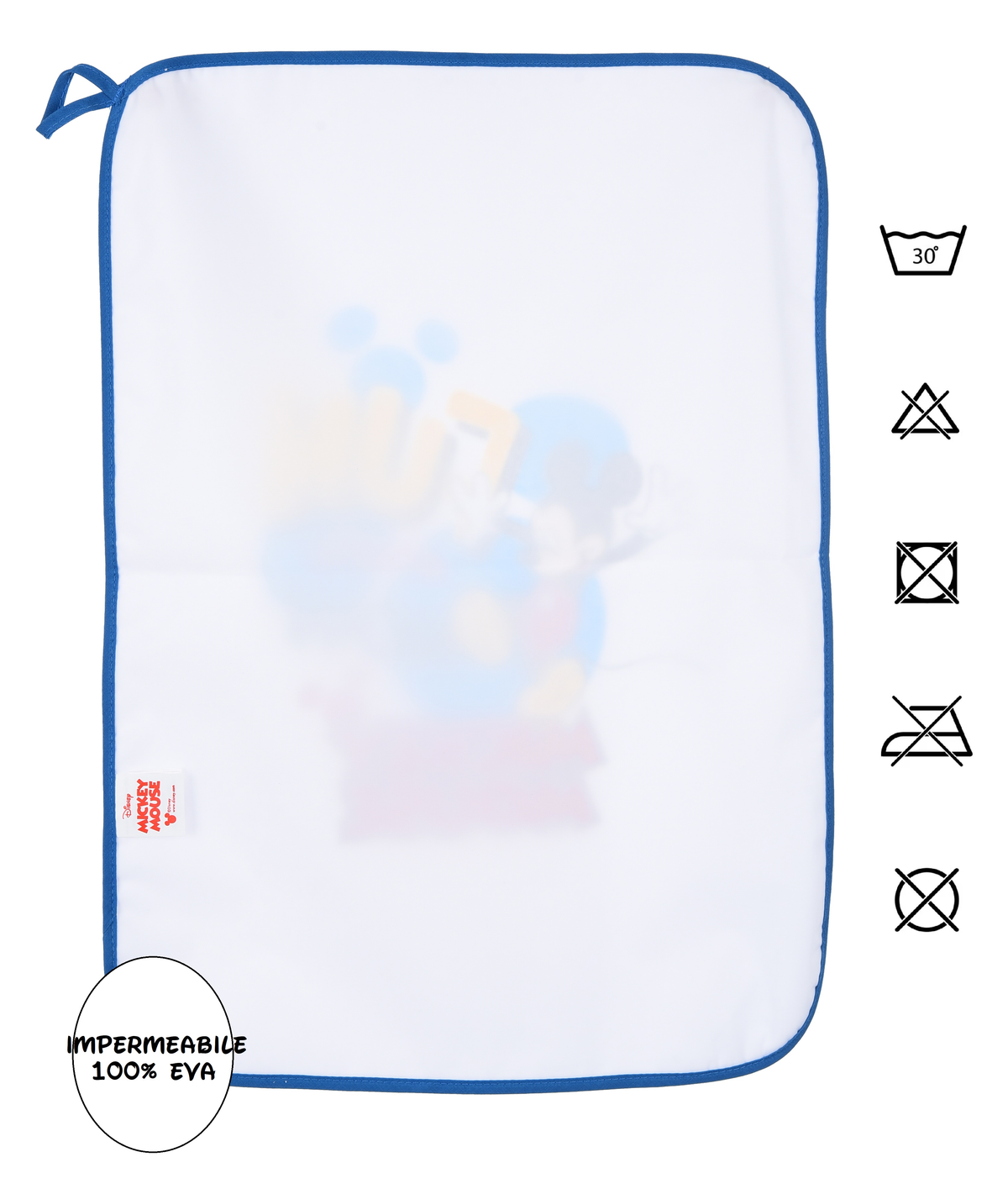 Set Asilo 3 Pezzi Topolino DISNEY Bavetta con Elastico Tovaglietta Sacca - Ye09012