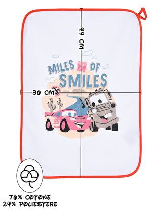 Set Asilo 3 Pezzi Cars DISNEY Bavetta con Elastico Tovaglietta Sacca - Ye09018