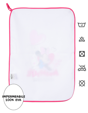 Set Asilo 3 Pezzi Minnie DISNEY Bavetta con Elastico Tovaglietta Sacca - Ye09013
