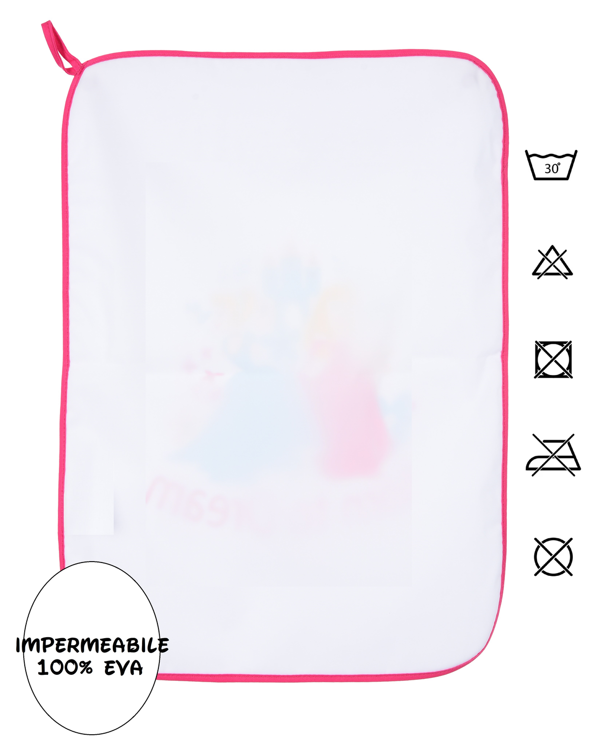 Set Asilo 3 Pezzi Principesse DISNEY Bavetta con Elastico Tovaglietta Sacca - Ye09015