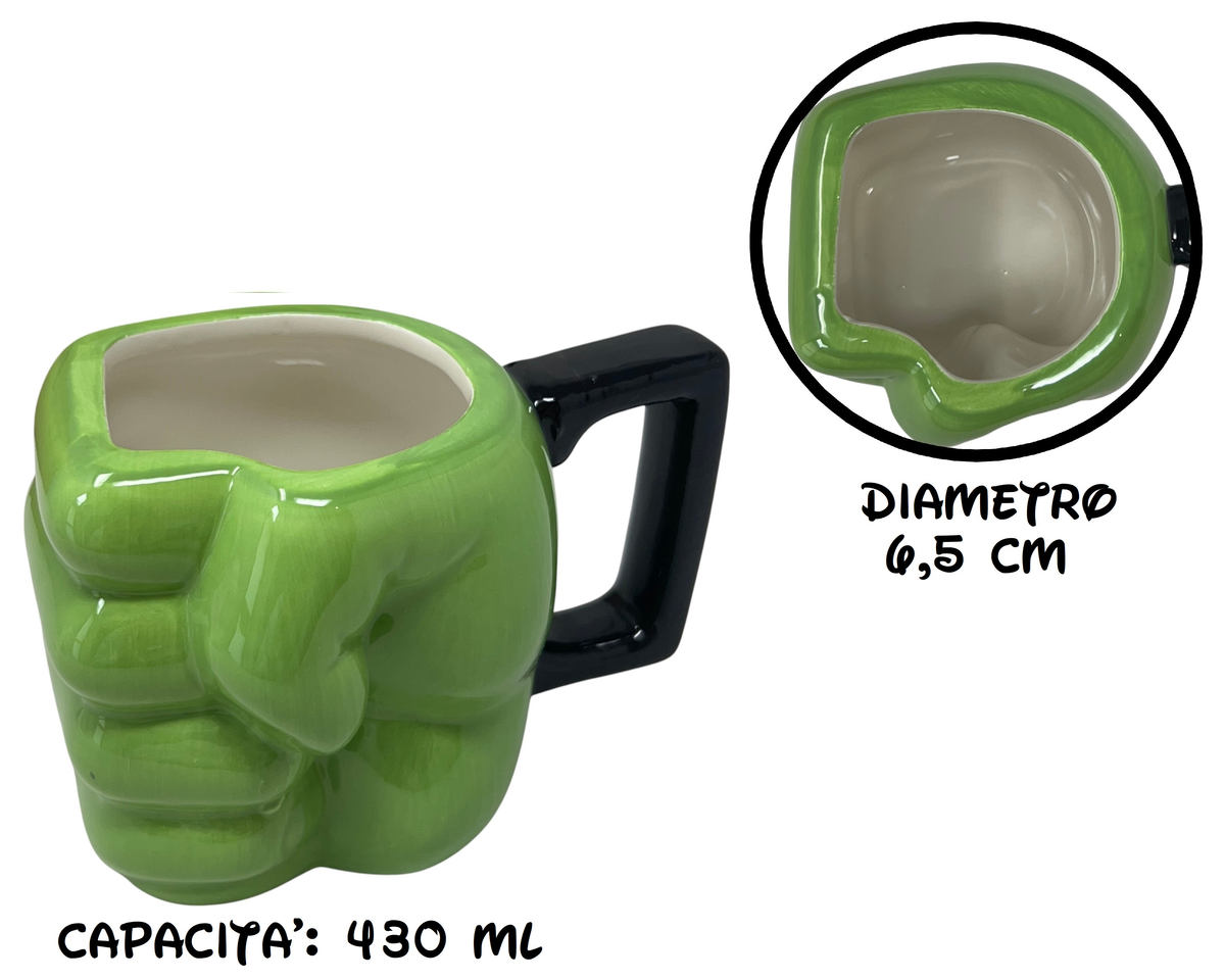 Tazza 3d Hulk MARVEL Avengers in Ceramica 430 Ml in Confezione - 95789