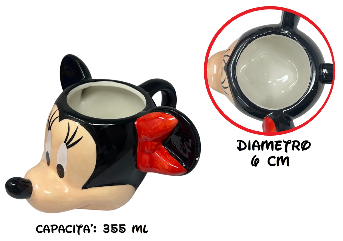 Tazza 3d Minnie DISNEY in Ceramica 355 Ml in Confezione - 78291