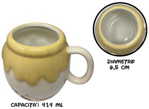 Tazza 3d Winnie the Pooh DISNEY in Ceramica 414 Ml in Confezione - 78941