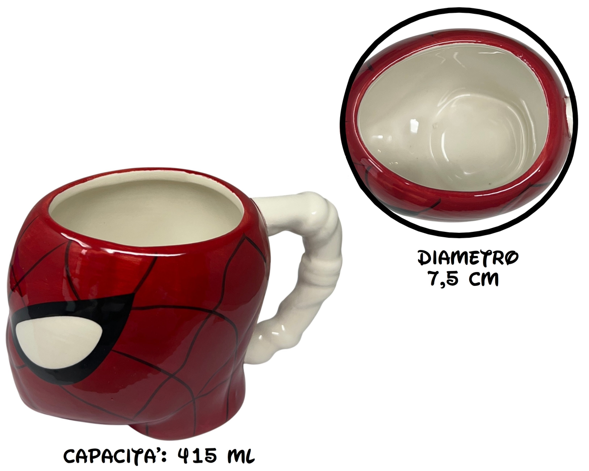 Tazza 3d Spiderman MARVEL in Ceramica 415 Ml in Confezione - 96786