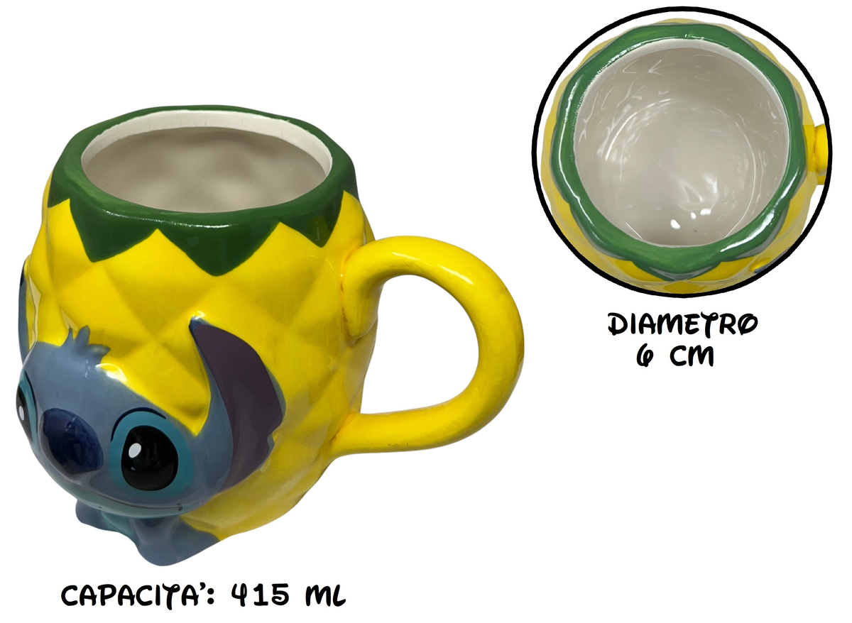 Tazza 3d Stitch DISNEY in Ceramica 415 Ml in Confezione - 78760
