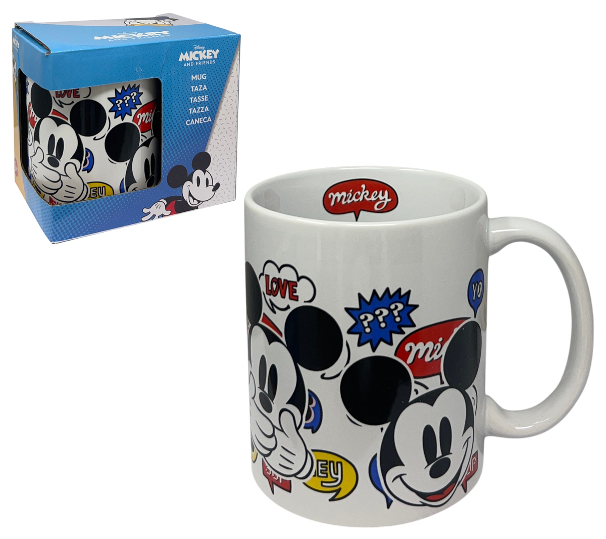 Tazza Mug Mickey Mouse DISNEY Topolino in Ceramica 325 Ml in Confezione - 88094